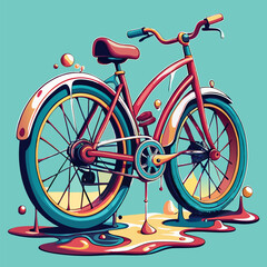 Fototapeta premium Abstract Bicycle Melting Design