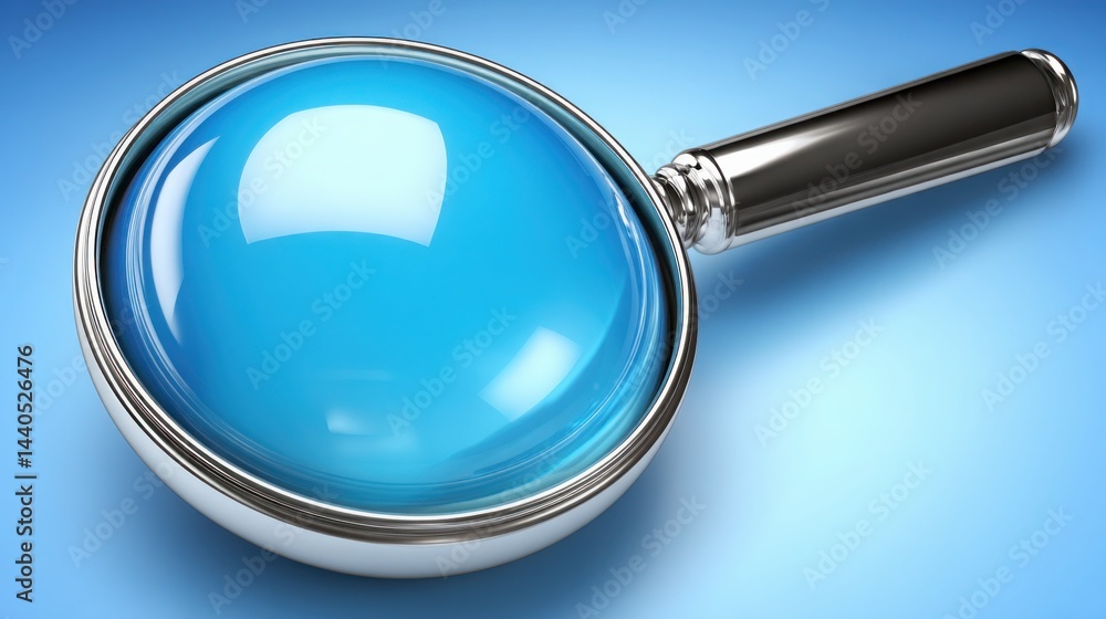 Poster magnifying glass symbolizing ai-driven market intelligence for smarter trading strategies in financi