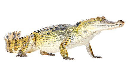 Naklejka premium Isolated crocodile image for rebg 101 design element project use.