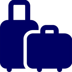 Silhouette of luggage. Vector illustration of luggage. Travel bag. suitcases isolated on white. Tour and travel. Travelling