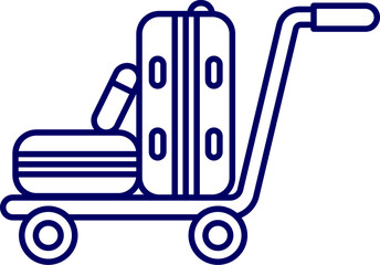 Transportation icons. Luggage Trolley. Tour and travel. Travelling icon