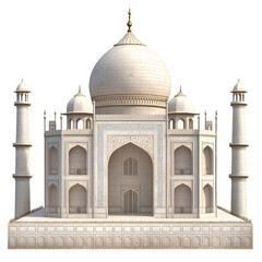 Fototapeta premium 3D beige colored realistic Taj Mahal with a transparent background in PNG