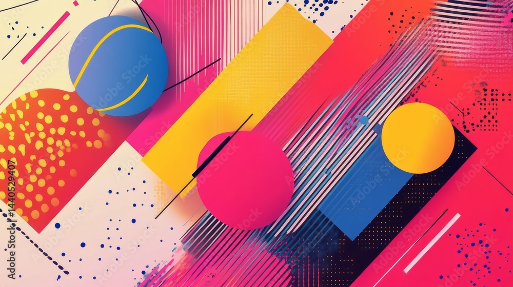 Poster dynamic abstract art composition studio digital artwork colorful environment unique perspective mode