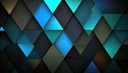 Obraz premium Abstract geometric pattern of vibrant triangles in dark hues