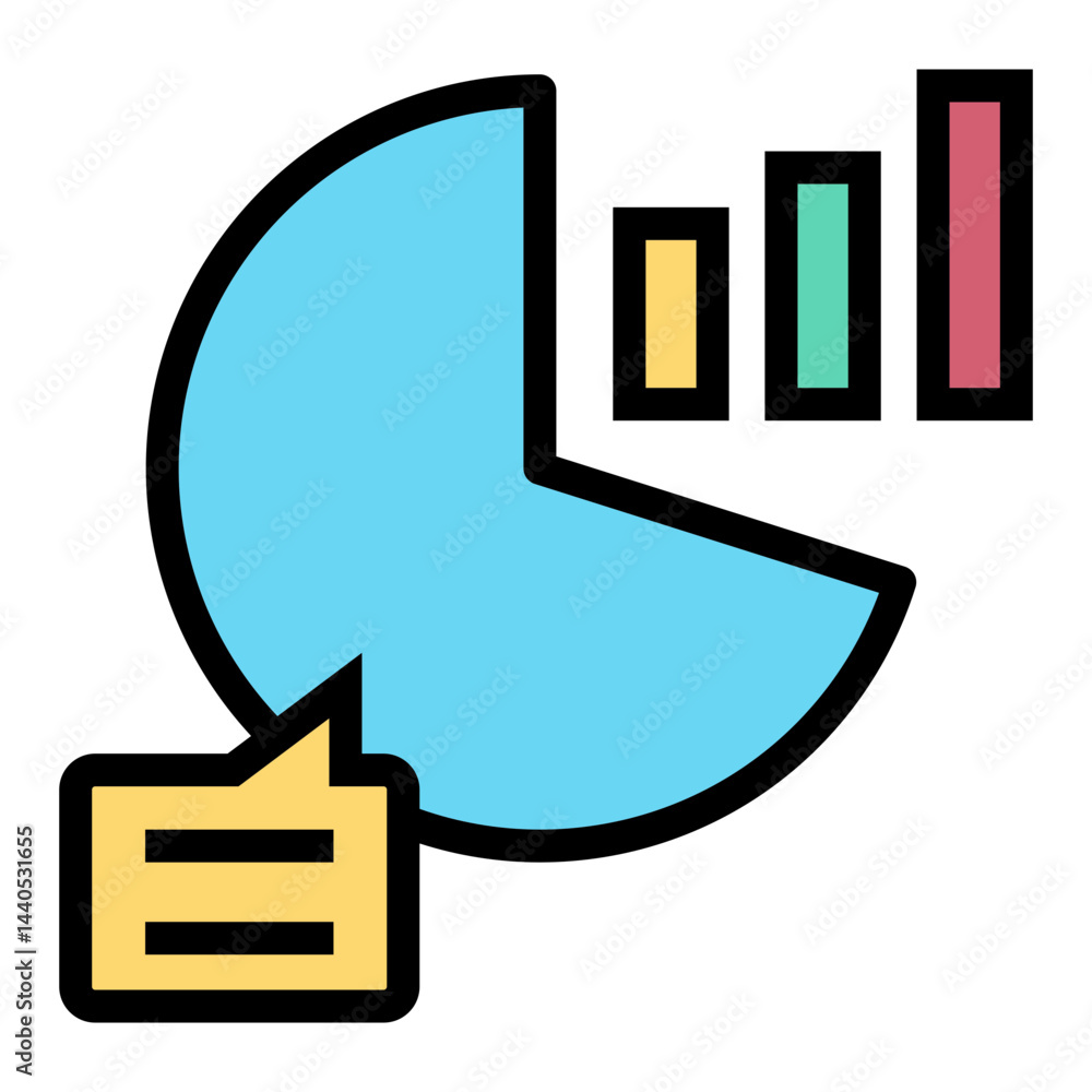 Poster graph information vector icon