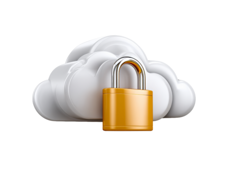 Exploring Cloud Computing Security Through Innovative 3D Icons Featuring Padlocks, Shields, and AI Elements for Optimal Cyber Protection