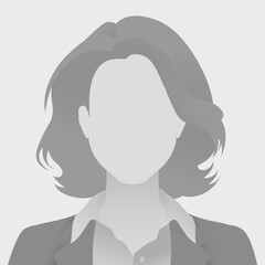Faceless avatar default photo placeholder of businesswoman in grayscale illustration, depicting corporate identity and anonymity. Ideal for professional profiles and online use