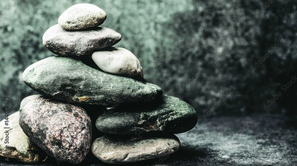 Aufkleber stack of rocks symbolizing capital structure optimization concept for balancing debt and enhancing f