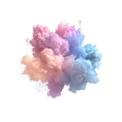 Fototapeta premium Pastel-colored smoke plume explosion