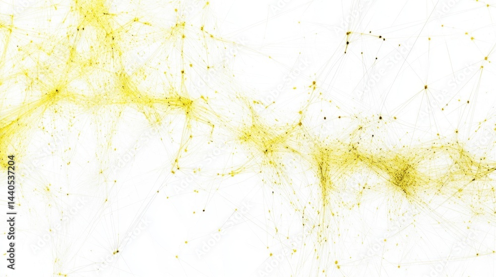 Poster dynamic yellow abstract lines digital art minimalist style bright environment close-up view visual c