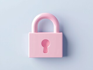 Pink Padlock Icon