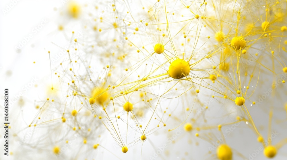 Poster dynamic network visualization of microbial life interactive science exhibit digital art abstract env