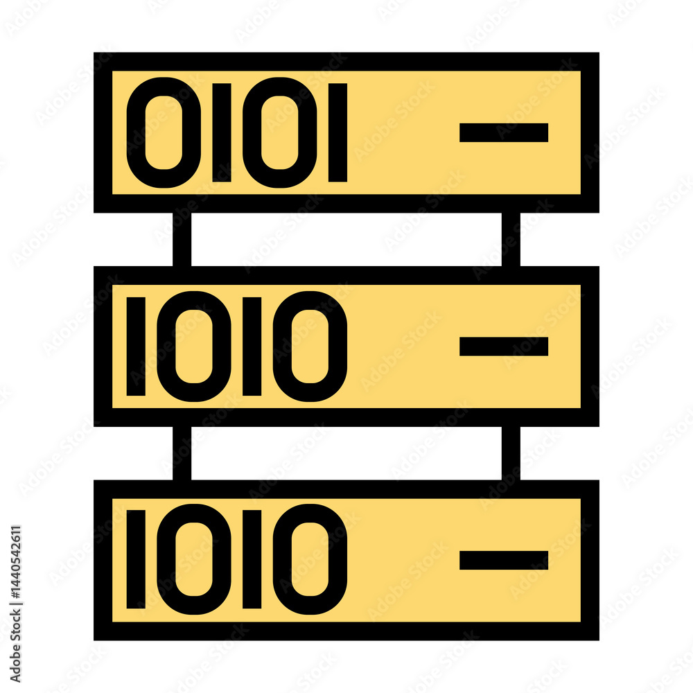 Aufkleber  data binary vector icon