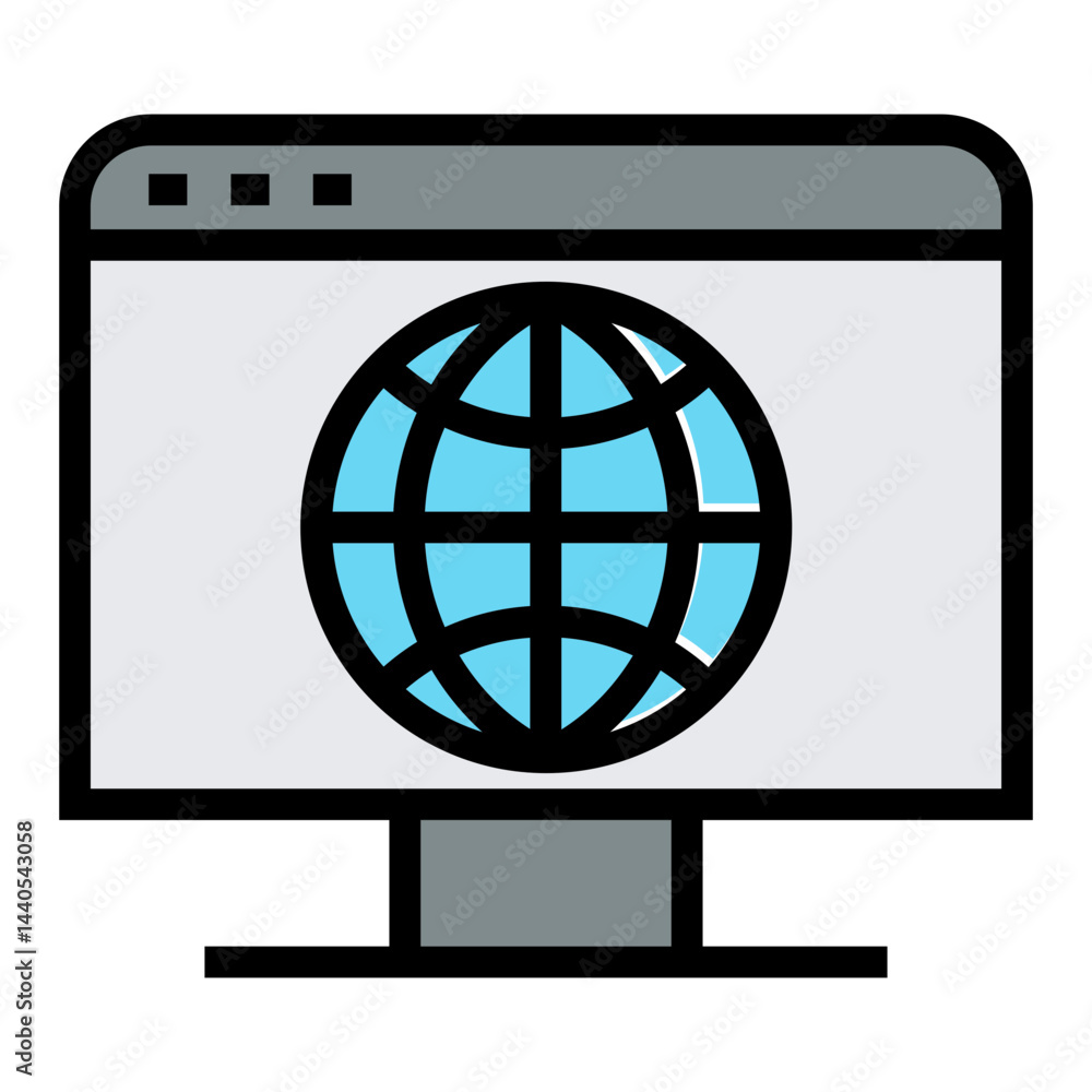Poster data network  vector icon