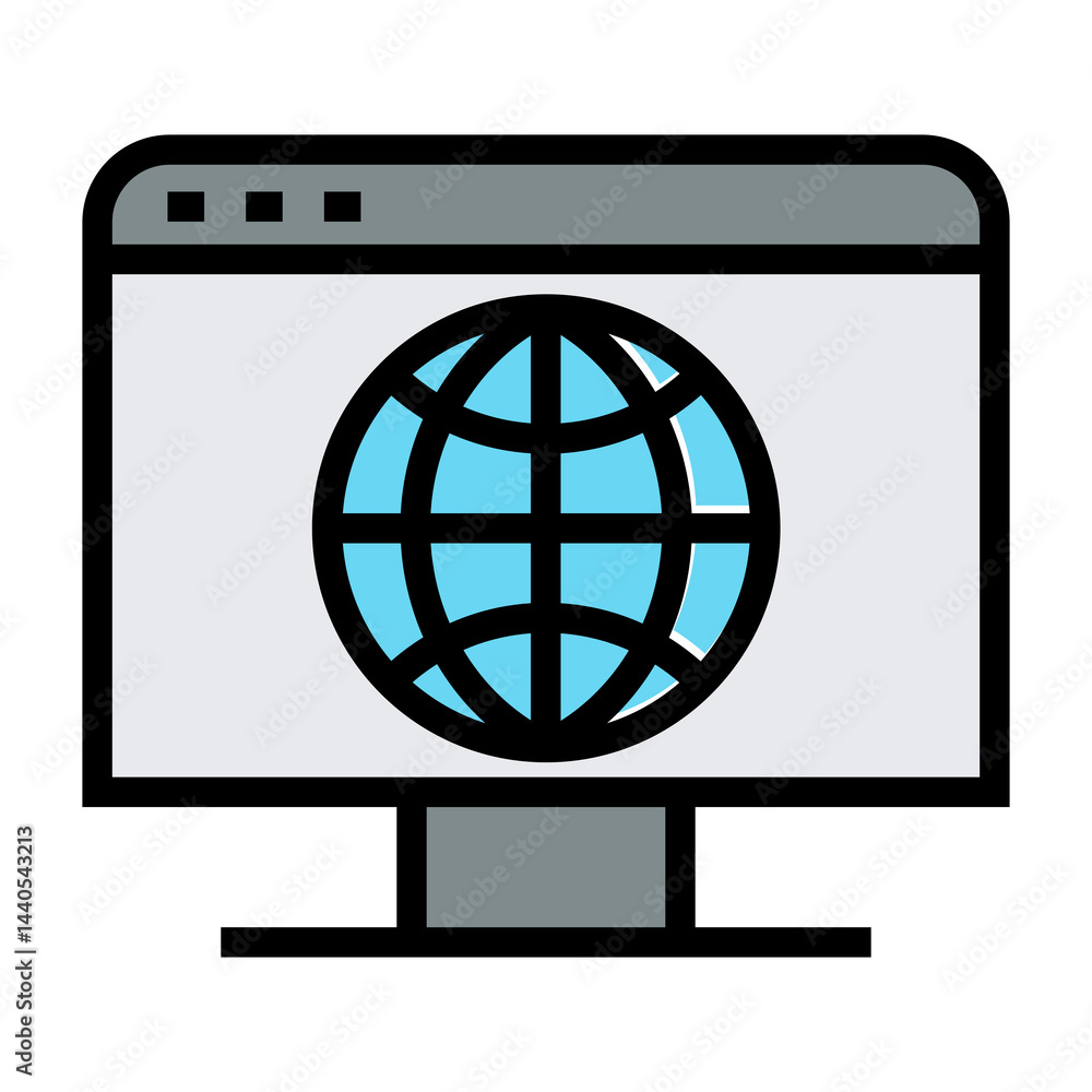 Aufkleber data network vector icon
