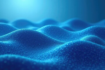 Fototapeta premium Abstract wavy lines, textured surface, calming blue hues, curve, cool, abstract