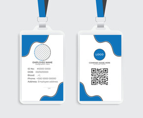 Company or corporate employee id card template design .