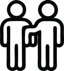 3D business people icons depict a man and woman symbol, a vector illustration of a helping couple concept