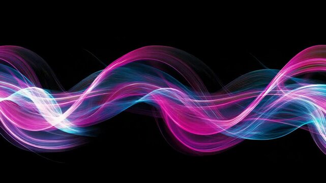line blue wave line movement