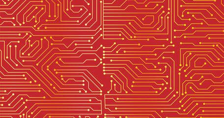 High tech technology geometric stock illustration. Abstract futuristic circuit board Illustration