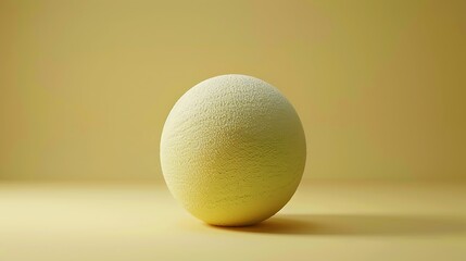 Textured sphere in monochrome yellow, creating a clean, modern aesthetic