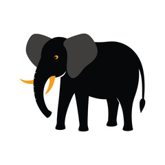A African elephant vector art illustration
