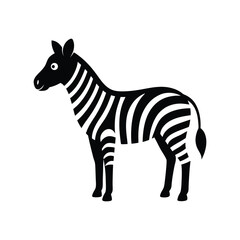 A zebra silhouette vector art illustration