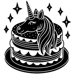 birthday cake vector illustration
