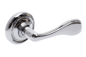 Polished Door Handle isolated on transparent png background