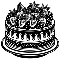 vector illustration of cake