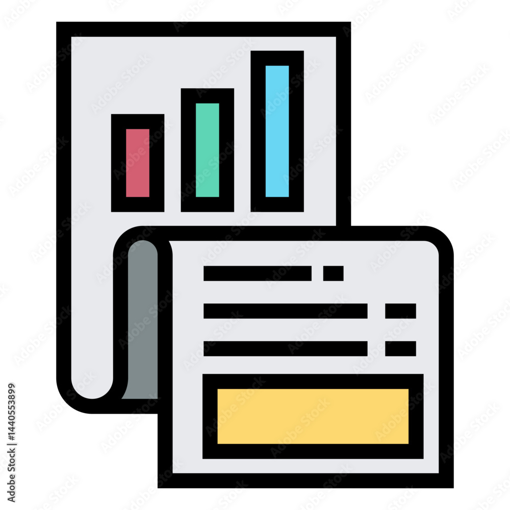 Poster analytical result vector icon