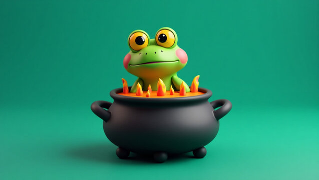 The Boiled Frog Phenomenon boiled frog phenomenon is illustrated by cute frog sitting calmly in pot with fire flames around it