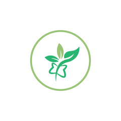 Initial Letter LEAF BUTTER FLY logo Design Outstanding Creative Modern Symbol  Sign