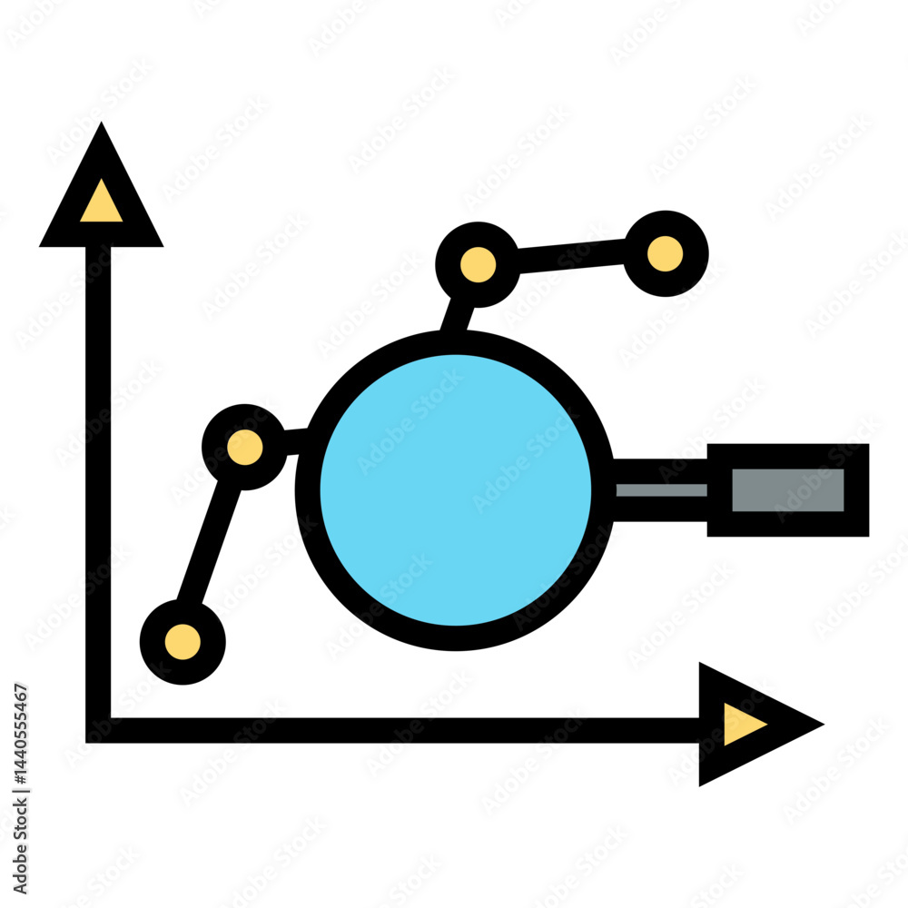 Poster predictive analytics vector icon