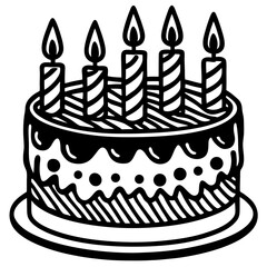birthday cake with candles