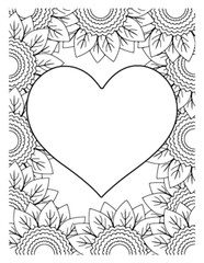 Love Flowers Adult Coloring Pages