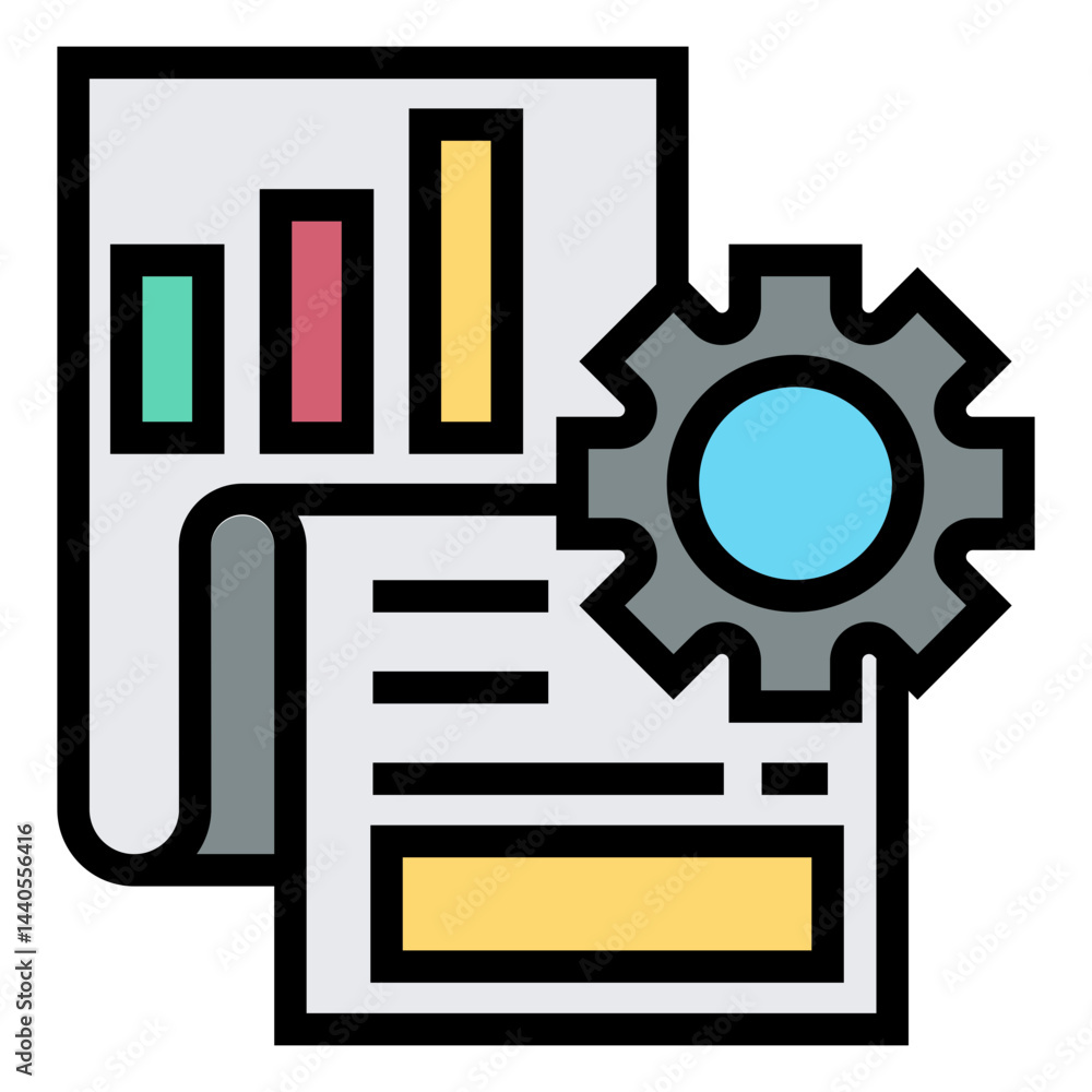 Poster quantitative analyst vector icon