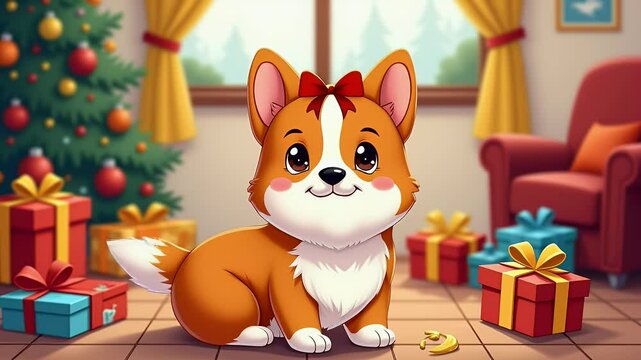 Adorable Small Breed Dog with Short Legs and Upright Ears as a Charming Companion or Gift Idea