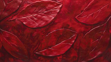 High-resolution red leaf texture with organic variations on a subtle background, perfect for artistic wallpapers, banners, and modern design displays.

