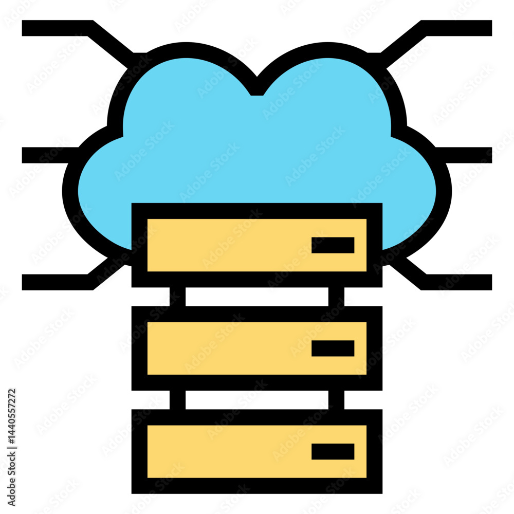 Poster big data vector icon
