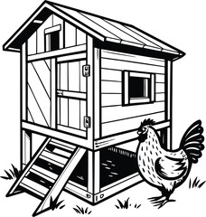 vector illustration of a farm house