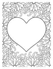 Love Flowers Adult Coloring Pages