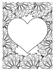 Love Flowers Adult Coloring Pages
