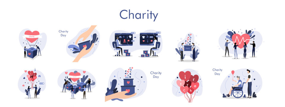 day of charity illustration vector design for charity day event vector