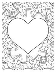 Love Flowers Adult Coloring Pages