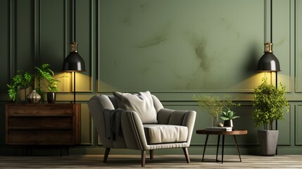 modern living room with furniture