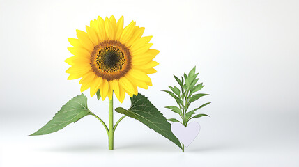 Obraz premium single soft sunflower paper