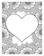 Love Flowers Adult Coloring Pages