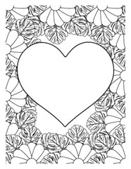 Love Flowers Adult Coloring Pages