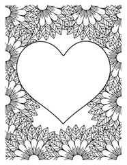 Love Flowers Adult Coloring Pages
